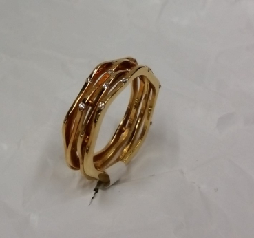 Ring aus 585/- Gelbgold mit Brillanten 0,12ct w/si